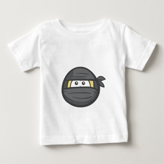 Emoji: 忍者の顔 ベビーTシャツ (正面)