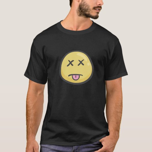 Emoji: 疲れた顔 tシャツ (正面)