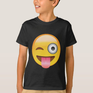 Emoji -舌を搭載する顔 tシャツ