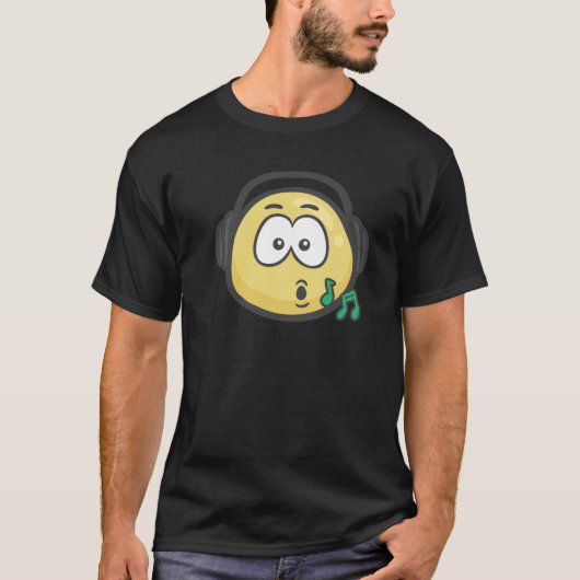 Emoji: 音楽顔 tシャツ (正面)