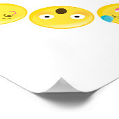 Emoji Birthday Party Selfie Photobooth Backdrop ポスター (角)