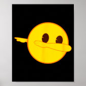 Emoji Dab Dabbing Yellow Smile Face  ポスター (正面)