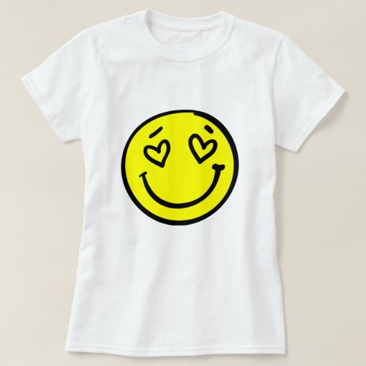Emoji Happy icon Tシャツ (デザイン正面)