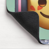 Emoji Lofi Aesthetic Mousepad – Cute & Chill Desk  マウスパッド (コーナー)