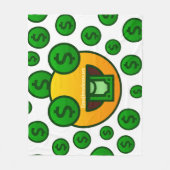 Emoji Madness フリースブランケット (正面)