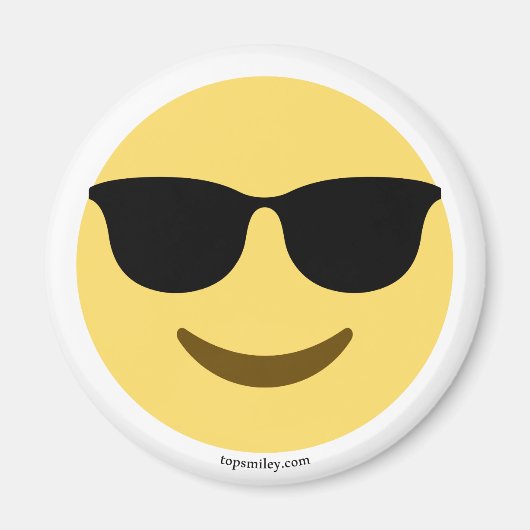Emoji mit Sonnenbrille cool マグネット (正面)