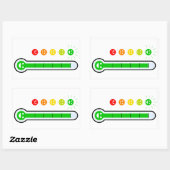 Emoji Mood Tracker Happiness Meter Vinyl Sticker 長方形シール (シート)