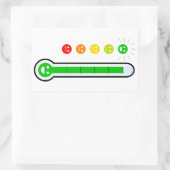 Emoji Mood Tracker Happiness Meter Vinyl Sticker 長方形シール (バッグ)