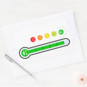 Emoji Mood Tracker Happiness Meter Vinyl Sticker 長方形シール (封筒)