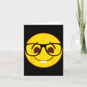Emoji Nerd Gles Yellow Smile Face  カード (正面)