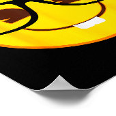 Emoji Nerd Gles Yellow Smile Face  ポスター (角)