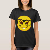 Emoji Nerd Gles Yellow Smile Face  Tシャツ (正面)