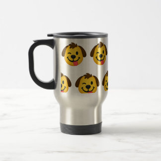 Emoji Perro Divertido – Estilo Kawaii para Amantes トラベルマグ