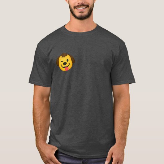 Emoji Perro Divertido – Estilo Kawaii para Amantes Tシャツ (正面)
