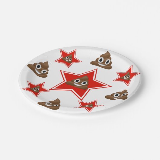 Emoji Pooを主演して下さい ペーパープレート (アングル)