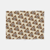 Emoji Poo フリースブランケット (正面(横))
