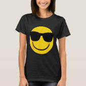 Emoji Retro Sungles Yellow Smile Face Tシャツ (正面)