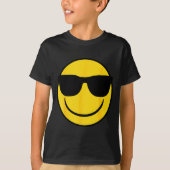Emoji Retro Sungles Yellow Smile Face  Tシャツ (正面)