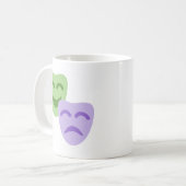 Emoji Twitter - Drama Theater コーヒーマグカップ (正面左)