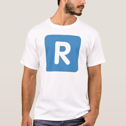 Emoji Twitter Letter R Tシャツ (正面)