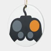Emoji Twitter - Video Games controller セラミックオーナメント (左)
