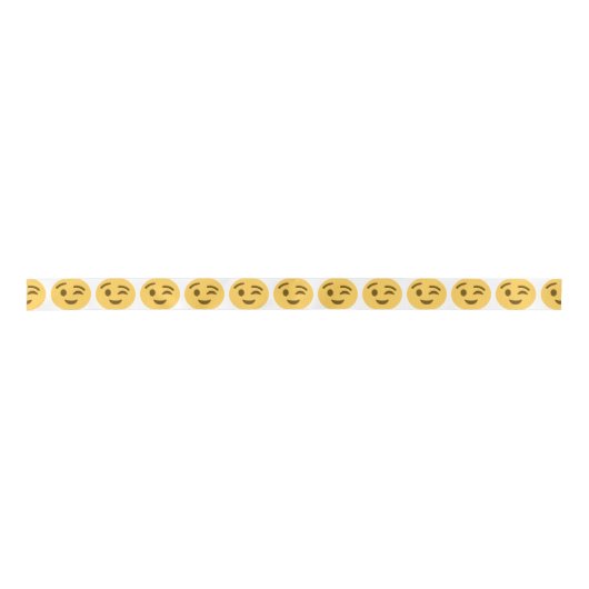 Emoji Wink サテンリボン (正面)