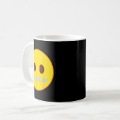 Emoji Zip Zipper Mouth Yellow Smile Face コーヒーマグカップ (正面左)