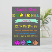 EmojinalのEmojiの女の子の誕生日の招待状を得よう 招待状 (スタンド正面)