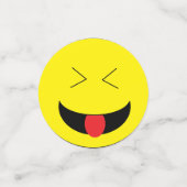 "Emojis"のテーブルの紙吹雪 コンフェッティ (スモール正面)