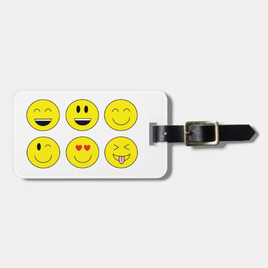 "Emojis"の荷物のラベル ラゲッジタグ (正面横)