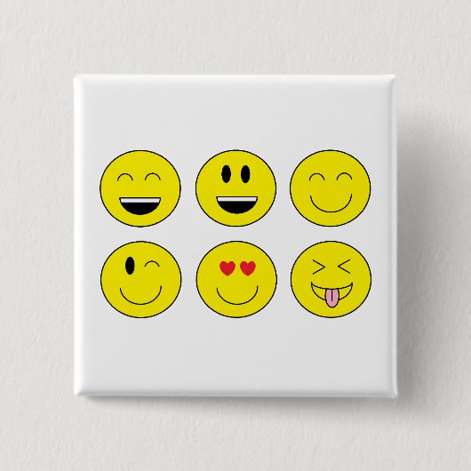 "Emojis"ボタン 缶バッジ (正面)