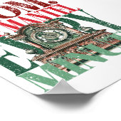 EMOMおもしろいクリスマスバージョンのフィットネス用語 ポスター (角)