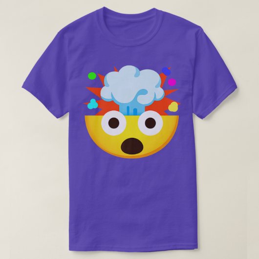 Emoticon衝撃を受けた顔と爆発的なヘッドプレミアム Tシャツ (デザイン正面)