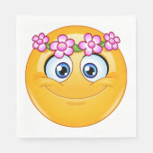 Emoticon Wearing A Floral Wreath Napkins スタンダードランチョンナプキン (正面)