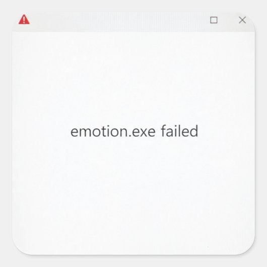 Emotion.exe 失敗 テック ミーム ステッカー プログラマー (正面)