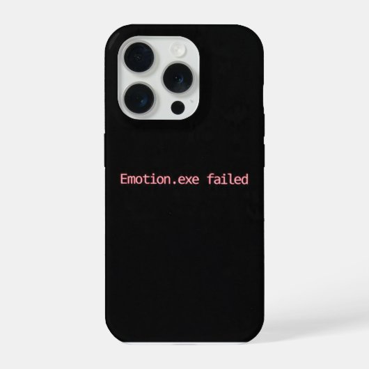 Emotion.exe 失敗 ミニマルスマホケース テックユーモア iPhoneケース (裏面)