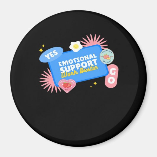 Emotional 救済 Co-Worker - Work Bestie Office Gift マグネット (正面)