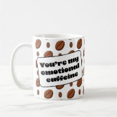 Emotional Caffeine Coffee Beans Decor コーヒーマグカップ (左)