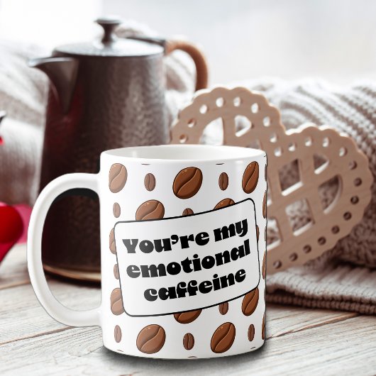 Emotional Caffeine Coffee Beans Decor コーヒーマグカップ