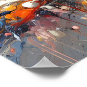 Emotional Color Splash – Abstract Expressionist Pa ポスター (角)