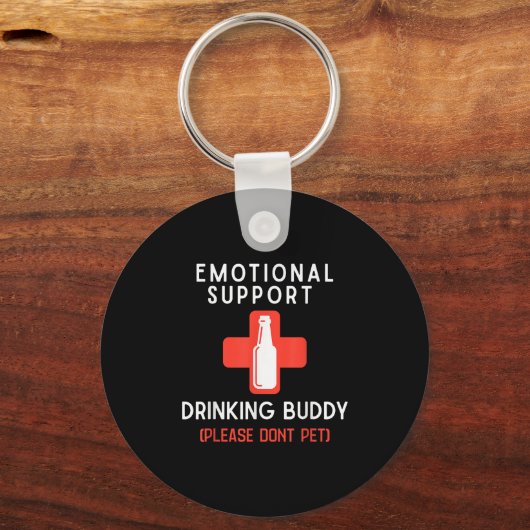Emotional Drinking Buddy Please Don't Pet Drunk Dr キーホルダー (正面)