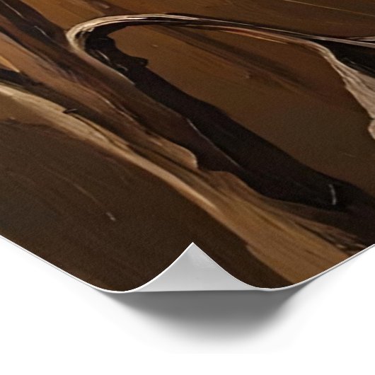 Emotional Drying Sunflower Art ポスター (角)