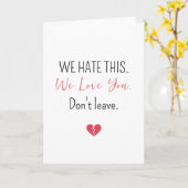Emotional Farewell Coworker Don’t Leave カード (黄色い花)