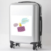 Emotional Love Quote Purple Perfume Bottle Art シール (スーツケース)