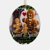 Emotional Luxury Gingerbread Family Heartbeat  セラミックオーナメント (右)
