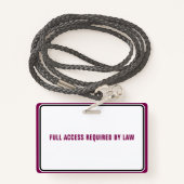 Emotional Support Animal ID Therapy Photo Custom バッジ (裏面ランヤード)