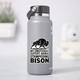 Emotional Support Bison Funny Mental Health Design シール
