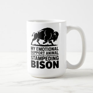 Emotional Support Bison Neurodivergent Humor コーヒーマグカップ