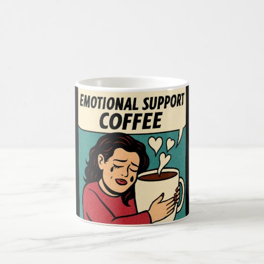 Emotional Support Coffee – Pop Art Comfort コーヒーマグカップ (中央)