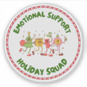 Emotional Support Holiday Squad シール (正面)